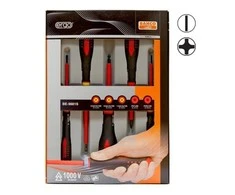 Bahco Izoliuotų atsuktuvų rinkinys ERGO™ 5 vnt - SL3,0/4,0/5,5; PH1/2 - 1000V VDE