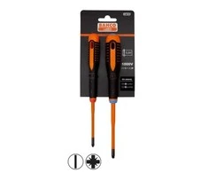 Bahco Izoliuotų atsuktuvų rinkinys ERGO™ Combi slim 2 vnt - SL5/PZ1; SL6/PZ2 - 1000V VDE