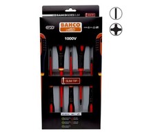 Bahco Izoliuotų atsuktuvų rinkinys ERGO™ slim 5 vnt - PH1/2; SL3,0/4,0/5,5 - 1000V VDE
