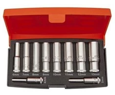 Bahco Gilių galvučių rinkinys 4-13mm 1/4" 10 vnt