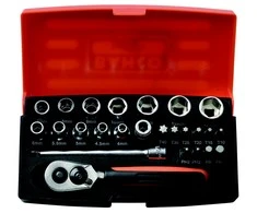 Bahco Galvučių 4-13mm ir antgalių PH,HEX,TORX rinkinys 1/4" 25vnt