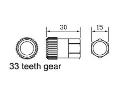 Bahco Special socket 15mm x 33H