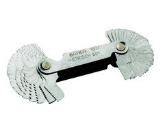 Bahco Sriegio žingsnio matuoklis "Metric" 60° 0,25-6mm ir "Whitworth" 55° 4-62mm