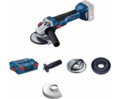 Bosch GWS 18V-10, LB be akumuliatoriaus ir kroviklio