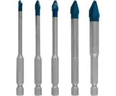 Bosch „EXPERT HEX-9 HardCeramic“ grąžtų keramikai rinkinys, 4/5/6/8/10 mm 5 vnt. (2608900597)