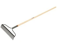 Truper dirvos grėblys su 16 plieninių dantų, medinė rankena, 137cm