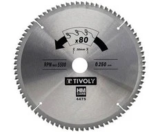 Tivoly Diskinis pjūklas kietmedžiui 254x30x3.0/2.0mm, z80, 3°