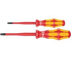 Elektriko atsuktuvų COMBI-SLIM automatams rinkinys 2vnt. WERA Kraftform 165 iS PZ/S VDE 1000V. Combi PZ1/SL + PZ2/SL