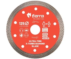 Ferra itin plonas X-Turbo deimantinis diskas sausam ir šlapiam pjovimui, Ø125mm