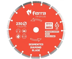 Ferra segmentinis deimantinis diskas sausam pjovimui, Ø230mm