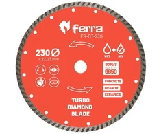 Ferra turbo deimantinis diskas sausam ir šlapiam pjovimui, Ø230mm