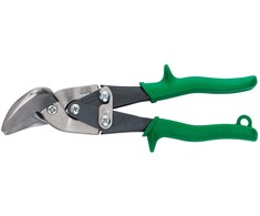 Freund Padidintos sverinės galios žirklės skardai, 225 mm, kairinės, išlenktos. Kerpa (cinkuota/nerūdijančio plieno skarda) 1.02mm/0,6mm. Pagaminta JAV