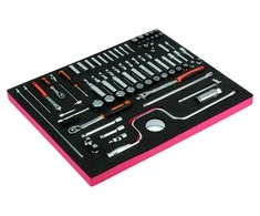 Galvučių ir terkšlių 1/4", 3/8" rinkinys, coliniai dydžiai, 82vnt, parolone Bahco Fit@Go 3/3