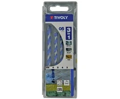Grąžtas Tivoly 3-in-1 Multi gražtai Ø nuo 3 iki 8 mm - 5vnt