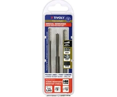 Grąžtas Tivoly Carbide Rotary Burr Set – 2-Piece, Ø4-6mm, Chip-Breaker Teeth, + 1 "Lock Destroyer" drill, TECHNIC Series