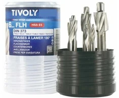 Grąžtas Tivoly Gilintuvų rinkinys Ø6-18mm, HSS-E5, 180°, 6 vnt