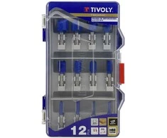 Grąžtas Tivoly Frezų rinkinys, 5-25 mm, 8 mm kotelis, 12 vnt.