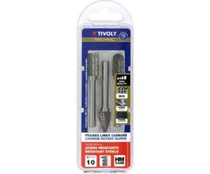 Grąžtas Tivoly Karbidinių frezų rinkinys, Ø10mm, 3vnt