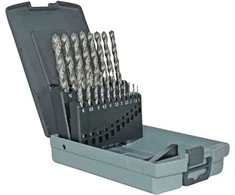 Grąžtas Tivoly Metalo grąžtų rinkinys 1-10 mm, HSS, 118°, "Split point", šlifuoti, 19vnt./kpl., T-Line