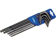 Unite Irimo L-formos Hex raktų suapvalinta galvute su Coliniais dydžiais rinkinys 13 vnt 0,050"-3/8" blisteryje