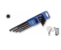 L-formos Hex raktų suapvalinta galvute rinkinys 9 vnt 1,5-10mm Irimo blisteryje