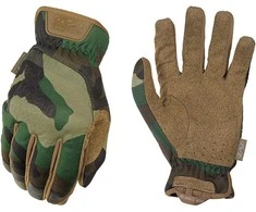 Mechanix Wear Pirštinės MECHANIX FastFit® Woodland Camo, XL dydis. Rauktas rankogalis, 0.6 mm dirbtinė oda, TrekDry®, touchscreen technologija