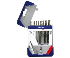 Grąžtas Metalo grąžtų rinkinys HSS pilnai šlifuoti Tivoly Clipster PRO 10vnt Ø1-10mm