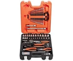Mišrus įrankių, galvučių ir terkšlių rinkinys 1/4"-1/2", 81vnt Bahco