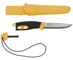 Morakniv Stovyklavimo peilis Companion spark (S), 104mm, yellow, su ugnies skeltuvu