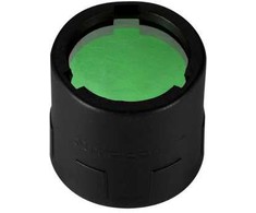 Nitecore NFG20 žalias filtras – tinka 19,7 mm žibintuvėlio galvutėms, minkštas TPU plastikas, mineraliniu stiklu dengtas lęšis