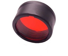 Nitecore NFR20 raudonas spalvotas filtras – suderinamas su 19,7 mm žibintuvėlio galvutėmis, dvipusis mineraliniu stiklu dengtas lęšis, minkštas TPU rėmas