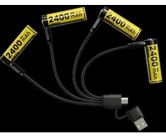 Nitecore NH2400 2400mAh USB-C įkraunamos AA baterijos, 4 vnt.