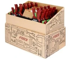 Piher one-hand quick clamps set – 5 pcs, 2x30cm and 2x15cm 150 kg clamping force, tabletop display stand
