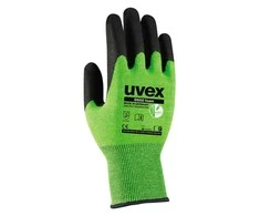 Pirštinės Uvex D500 Foam, D lygio atsparumas pjūviams, Dyneema Diamond, plienas, poliamidas. HPE delno padengimas. Dydis 9