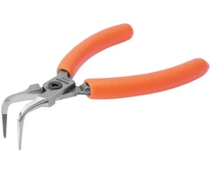 Replės mini adatinėmis ir palenkotmis 90° žnyplėmis 125mm Bahco