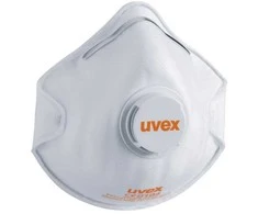 Respiratorius Uvex Silv-Air Classic 2210 FFP2, puodelio tipo su vožtuvu, baltas, 3 vnt mažmeninėje pakuotėje