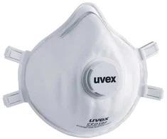 Respiratorius Uvex Silv-Air Classic 2310 FFP3, puodelio tipo su vožtuvu, baltas, 3 vnt mažmeninėje pakuotėje