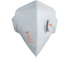 Respiratorius Uvex Silv-Air Classic 3210 FFP2, sulankstomas su vožtuvu, baltas, 3 vnt mažmeninėje pakuotėje