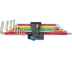 Šešiakampių L-Formos raktų rinkinys Wera STAINLESS TX SXL Multicolour, su prilaikymo funkcija, TX8-40, 9 vnt