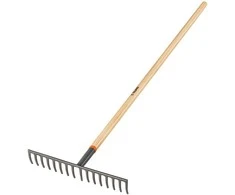 Truper sodo grėblys su medine rankena, ilgis 152cm, plotis 42 cm, 16 dantų
