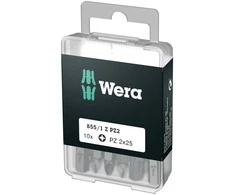 Sukimo antgaliai WERA Standart, PZ2 x 25 mm, 10 vnt.