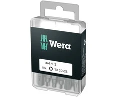 Sukimo antgaliai WERA Standart, T20 x 25 mm, 10 vnt.