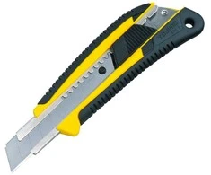 Tajima sustiprintas gumuotas peilis laužomomis 18mm geležtėmis, automatinis užraktas