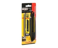 Tajima gumuotas peilis laužomomis geležtėmis 18mm + Razar Juodas atsarginės geležtės (13 vnt)