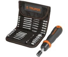 Terkšlinis atsuktuvas ir antgalių rinkinys, 26 vnt. Truper®