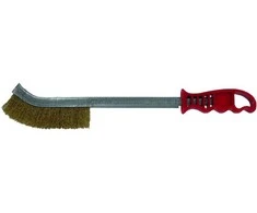 Tivoly Žalvariu dengtos plieninės vielos šepetys su ilga plastikine rankena, Ø0,3 mm