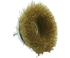 Tivoly Žalvariu dengtas plieninės vielos šepetys, Ø75mm, 0.20mm, 1/4 HEX kotelis