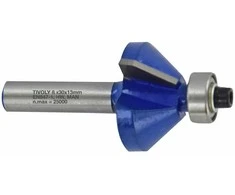 Tivoly Chamfer cutter with ball bearing, 45x20 mm, 45°, 8mm shank