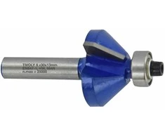 Tivoly Chamfer cutter with ball bearing, 32x15 mm, 45°, 8mm shank