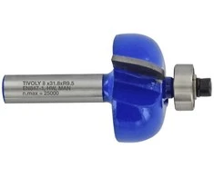 Tivoly Profilinė freza su guoliu – įgaubtas profilis (cove), 32×9,5 mm, 8 mm kotelis